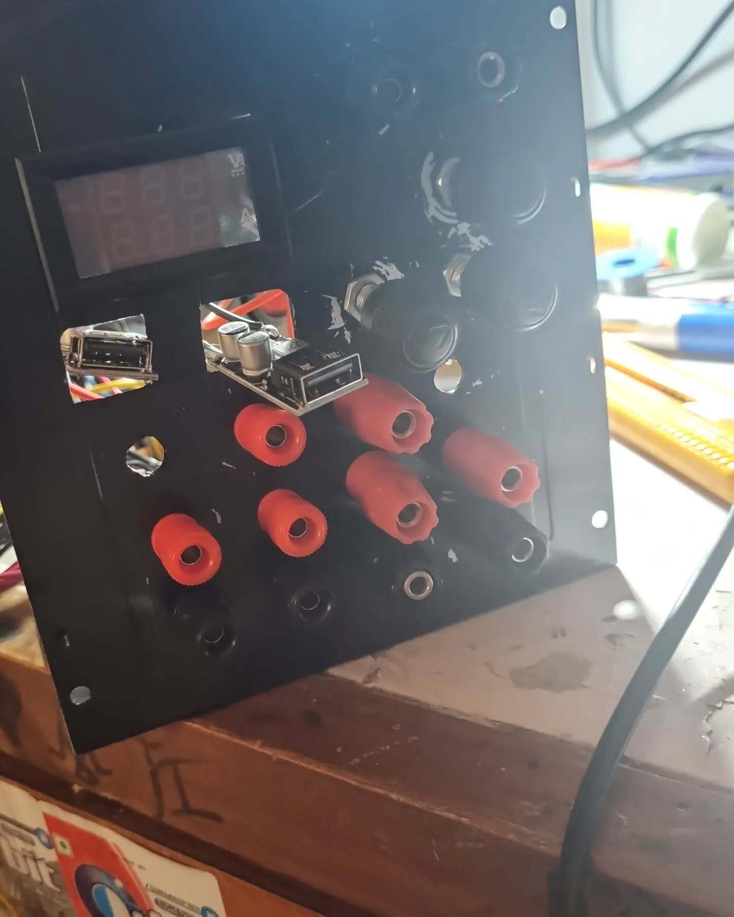 Front panel fabrication in progress
